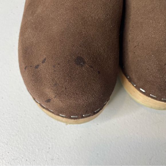 Torpatoffeln Swedish Clogs Brown Suede - Picture 7 of 11